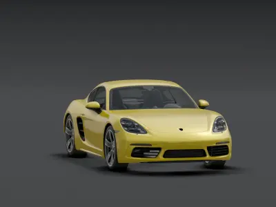 Porsche 718 - Cayman Low-poly 3D model