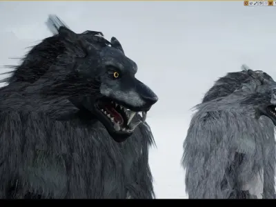 Werewolf low-poly game engine ready 3D model Low-poly 3D model