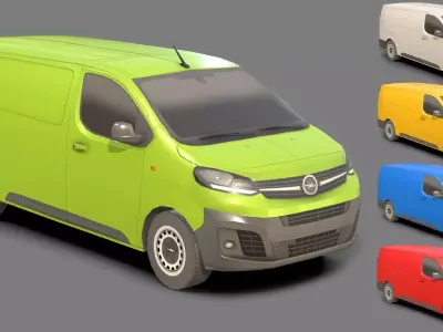  Low-poly Opel Vivaro Cargo 3D Model Low-poly 3D model