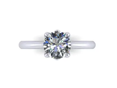 Solitaire Diamond Fashion Ring R15 3D print model