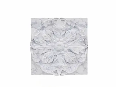 Ornament Leavers High Polygon 3d model Architectural Decoration  3D model
