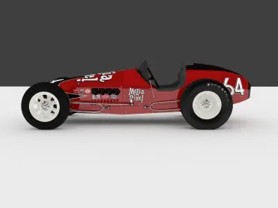 Vintage Sprint Car 3D Model by Media Pixel 3D model