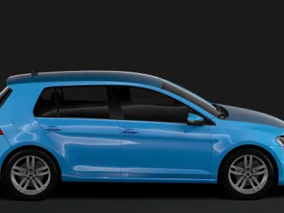 Volkswagen Golf 7 TDI 5D 2016 3D model