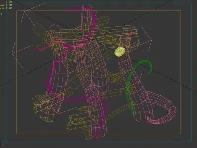 Game Cartoon - Watchtower - Destruction 3D model