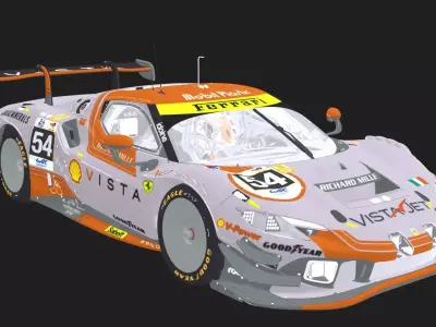 Realistic WEC Car 3D Model - High-Quality  Car for Animation Low-poly 3D model