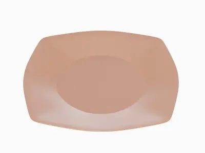 Disposable Plastic Plate A 05 Low-poly 3D model