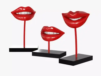 Figurine Lips red 3D model