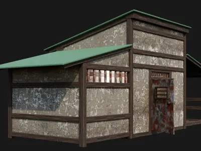 Medieval Houses 53- 4K Textures Game Ready Low-poly 3D model