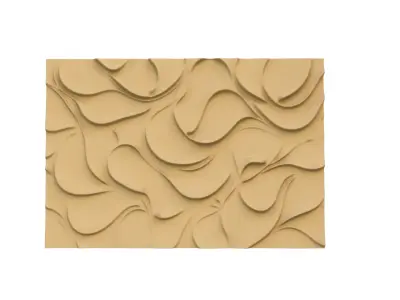 modern panel wall decor set wall relief mural CNC 101 3D model