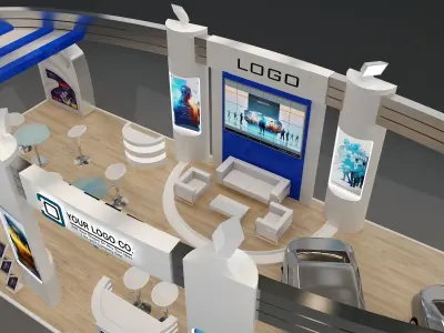 Booth Exhibition Stand a225b 3D model