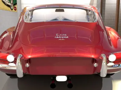Jaguar E Type 1964 3D model