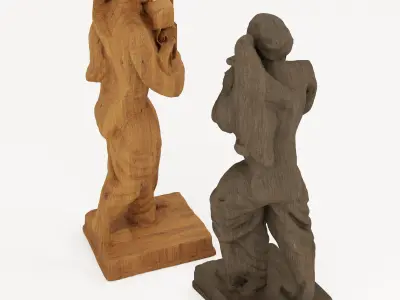 ZADK wooden sculpture 3D model