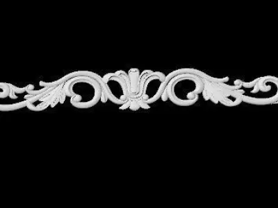 Central decor ornament for furniture 3D model 32