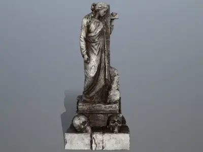 statue 5 Low-poly 3D model