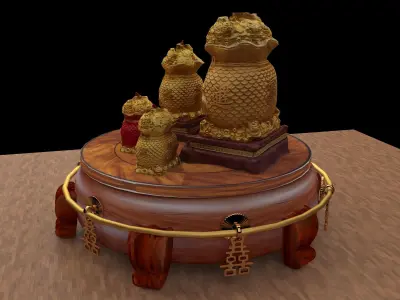  Chinese money bag   3D model