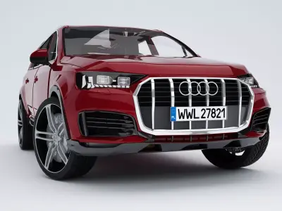  AudI Q7  2020 Low-poly 3D model