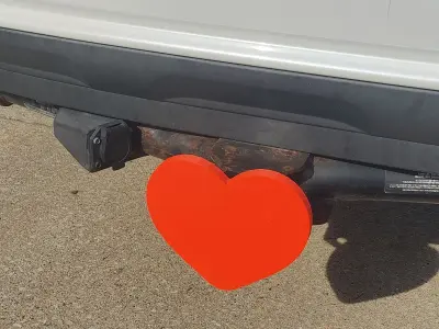 Heart or Love Trailer Hitch Cover  3D print model