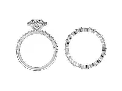 Ring wedding and anniversary 3D print model