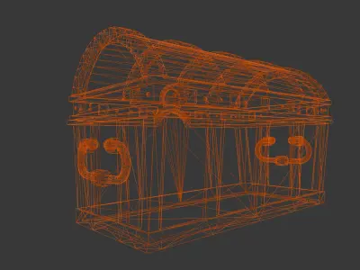 Wood Chest 3D Model  Low-poly 3D model