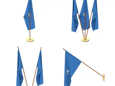 Somalia Flag Pack 3D model