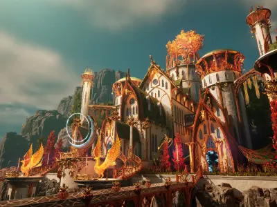 Elven architecture Low-poly 3D model