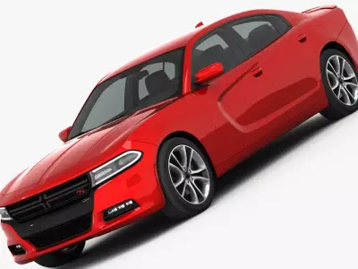 Dodge Charger RT 2015 detailed interior 3D model