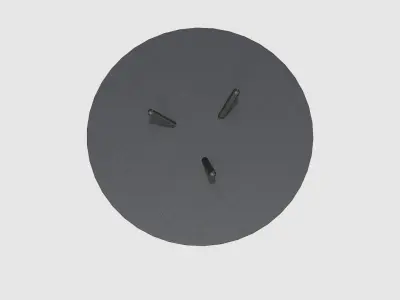 Micado Table-Black lacquered Low-poly 3D model