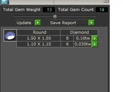 Round Diamond Engraving Ring Leverback Earring Set 2419 3D print model