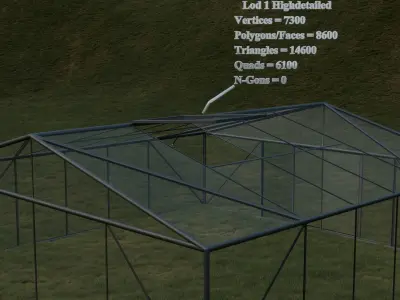 Green House  With Lods 3D model