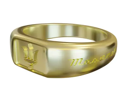 Custom Maserati Signet Ring 3D print model