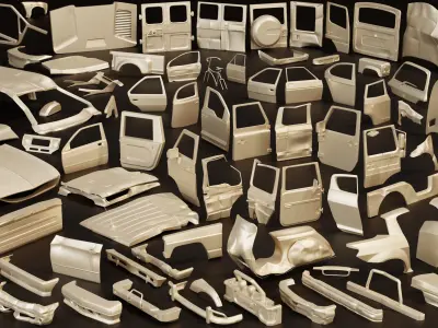 80 Abandon City Kitbash Free 3D model