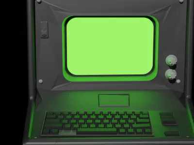 Low Poly Vault Terminal Fallout Game Ready Low-poly 3D model