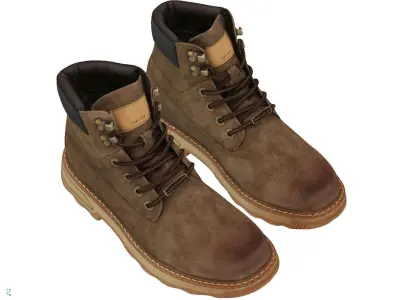 realistics mountain Hiking Boots 3D model Low-poly 3D model