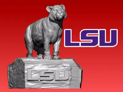 NCAA - Louisiana State University mascot statue - 3d Print 3D print model
