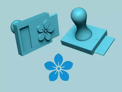Stamp 14 - Flower - Fondant Decoration Maker Toy 3D print model