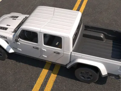 Jeep Gladiator Rubicon-Rigged and Textured-Unreal-vray-redshift Low-poly 3D model