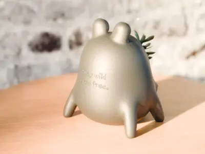 funny wild vase-frog vase 3D print model