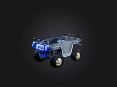 Power Sled Low-poly 3D model