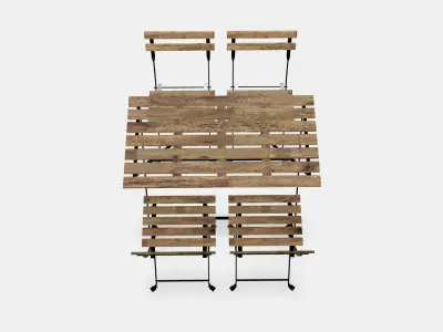 TARNO Table4 chairs outdoor Low-poly 3D model