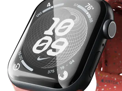 Apple Watch Series 9 Nike Sport Band Magic Ember 3D model