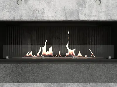 Concrete Fireplace 3D model