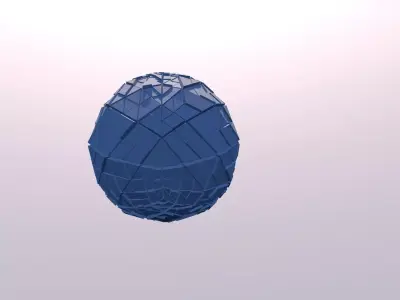 Sci Fi Object No 21 - Pyramid Sphere Torus 2019 Low Poly 3D model