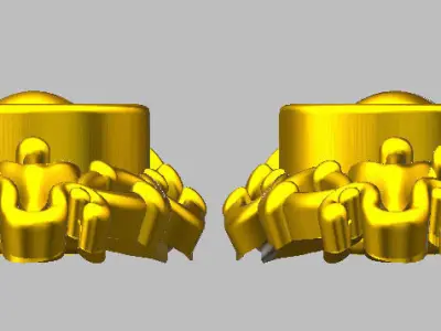 pearl filigree earring 3D print model