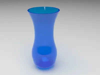 Transparent Blue Glass Vase 3D model