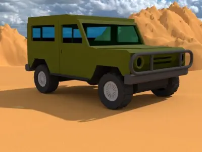 Four Wheel Drive Jeep 3D model