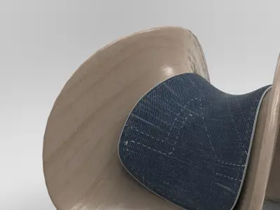 Poka Stool Low-poly 3D model