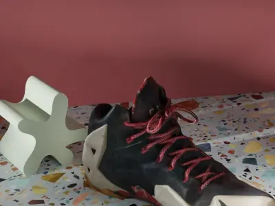 Nike LeBron 11 Independence Day shoe model 3D model