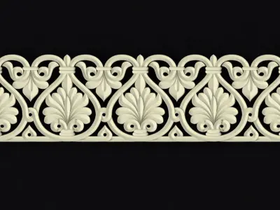 Central decor ornament for furniture 3D model 388