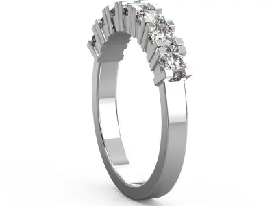 100121 Pack Model row of classic ring 3D print model