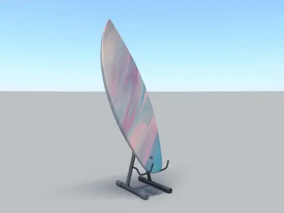 surfboard V5 Low-poly 3D model